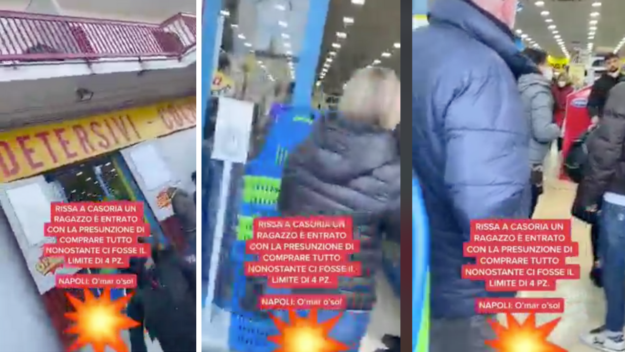 rissa supermercato Casoria