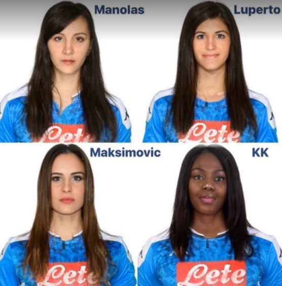 Napoli si veste da donna: le immagini dei giocatori modificate con FaceApp