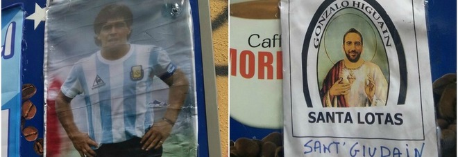 Napoli, il famoso bar del centro dedica una bacheca a Maradona e Higuain
