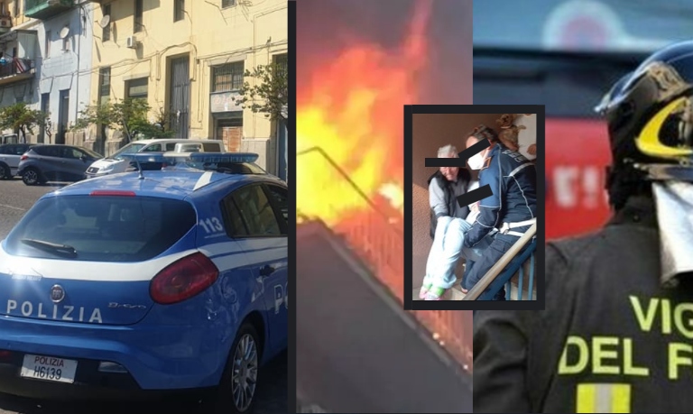 Napoli, incendio in uno stabile: agenti salvano 4 anziani dalle fiamme