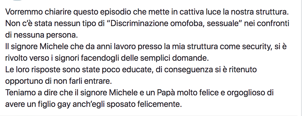 Bacoli, sicurezza del lido vieta ingresso a coppia gay: la denuncia, "discriminati". I gestori, "non è vero"