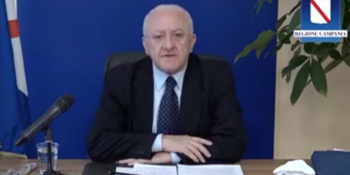 Le dichiarazioni del Governatore della Regione Campania Vincenzo De Luca durante una diretta Facebook