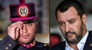 Salvini a Napoli, fiori per l'agente Apicella: insulti e contestazione per il leader della Lega