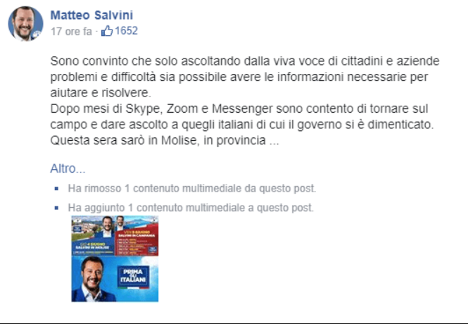 La gaffe di Salvini a Napoli, il leader della Lega sbaglia vulcano: al posto del Vesuvio c'è l'Etna