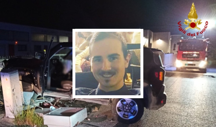 Schianto fatale contro un palo, Fabio non ce l'ha fatta: addio al militare campano