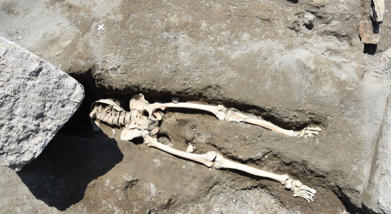 Nuovo ritrovamento a Pompei, trovato scheletro dell'ultimo fuggiasco 