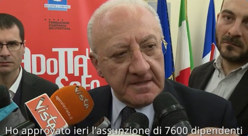 Sanità, l'annuncio di De Luca: "Pronte 7.600 assunzioni in Campania"