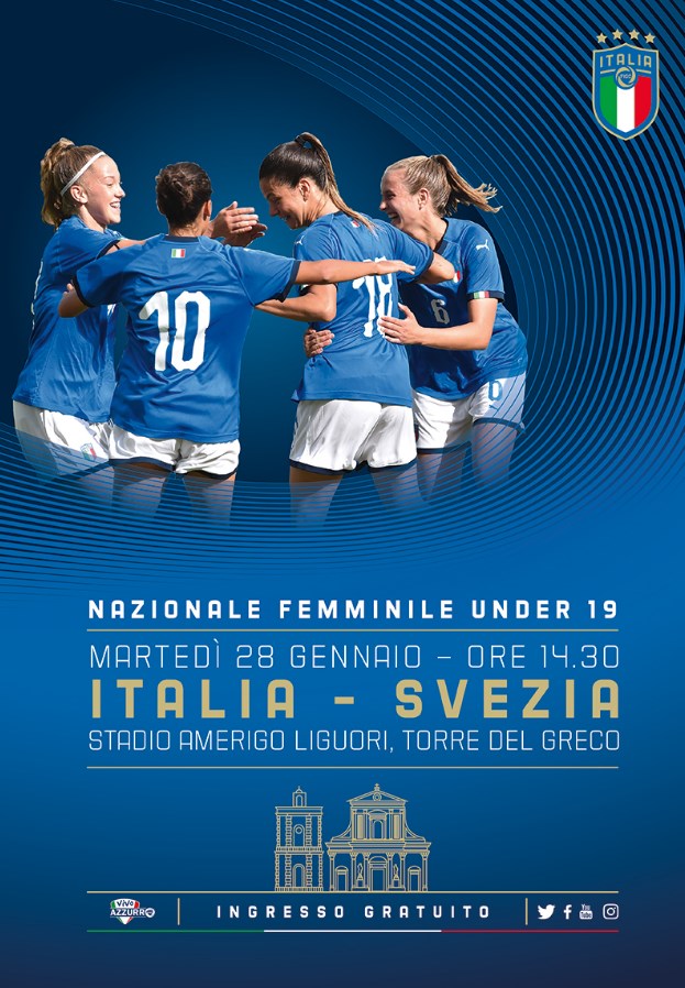 La Nazionale di calcio femminile Under 19 arriva a Torre del Greco: Italia-Svezia all'Amerigo Liguori 