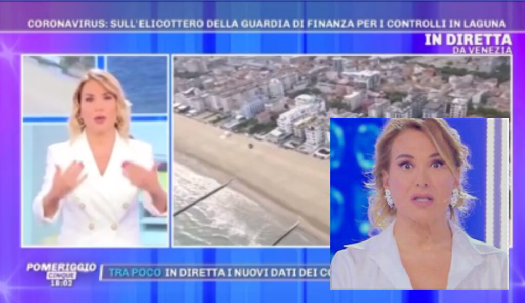 Barbara D'Urso mostra inseguimento in diretta, polemica sulla conduttrice