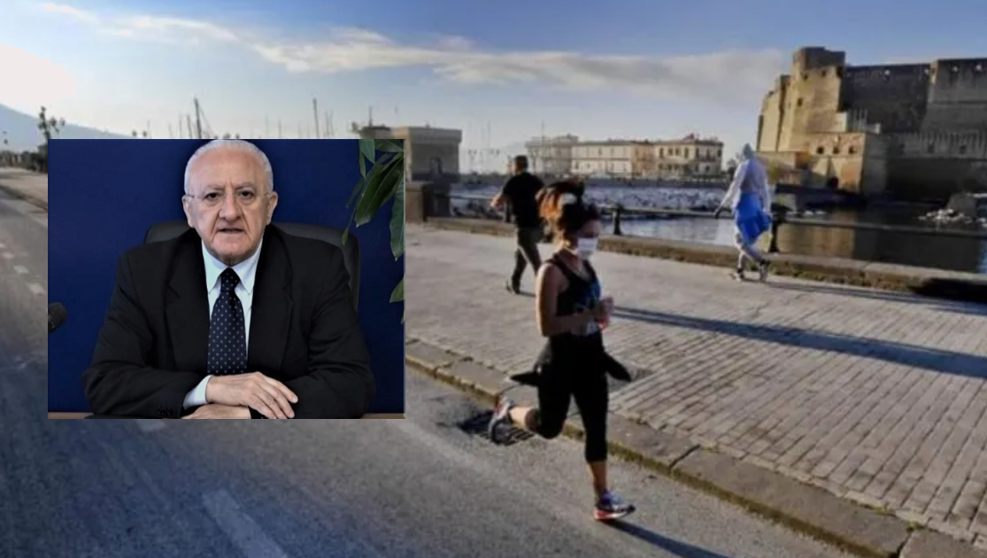 Jogging in Campania, De Luca vieta attività sportiva all'aria aperta: nuova ordinanza 