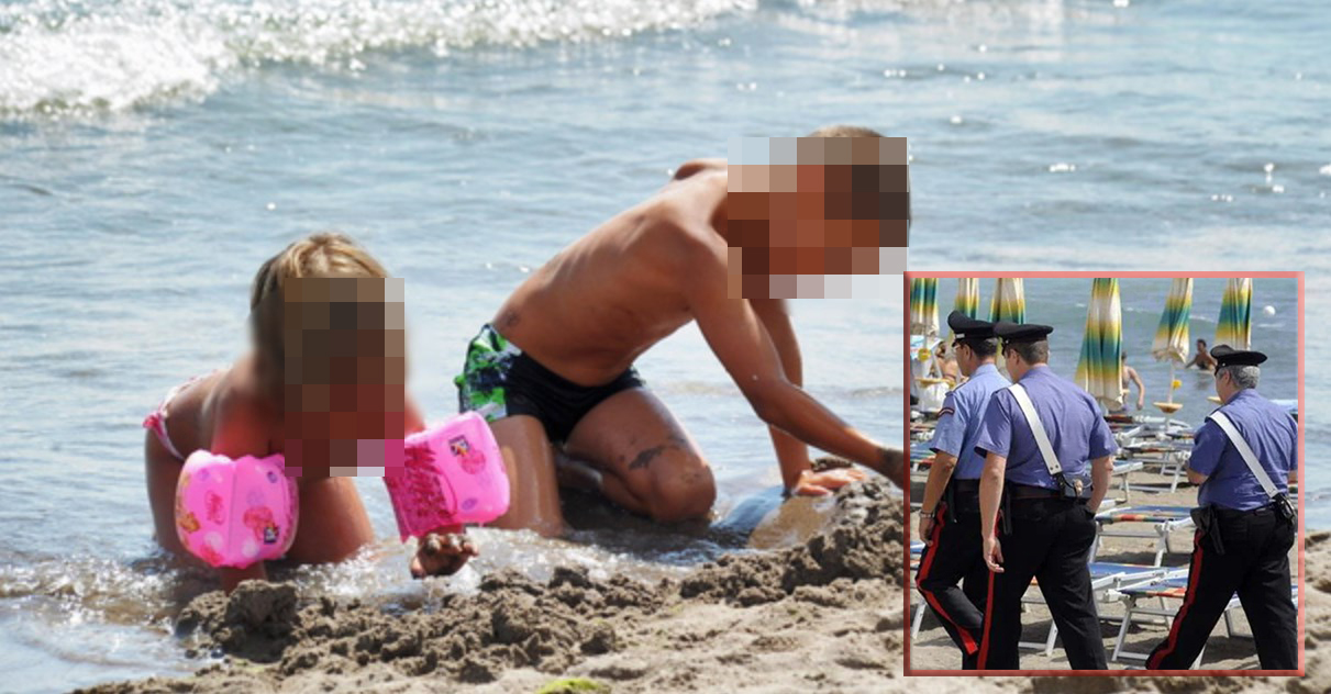Vergogna su una spiaggia di Ischia, turista sorpreso a riprendere i bambini 