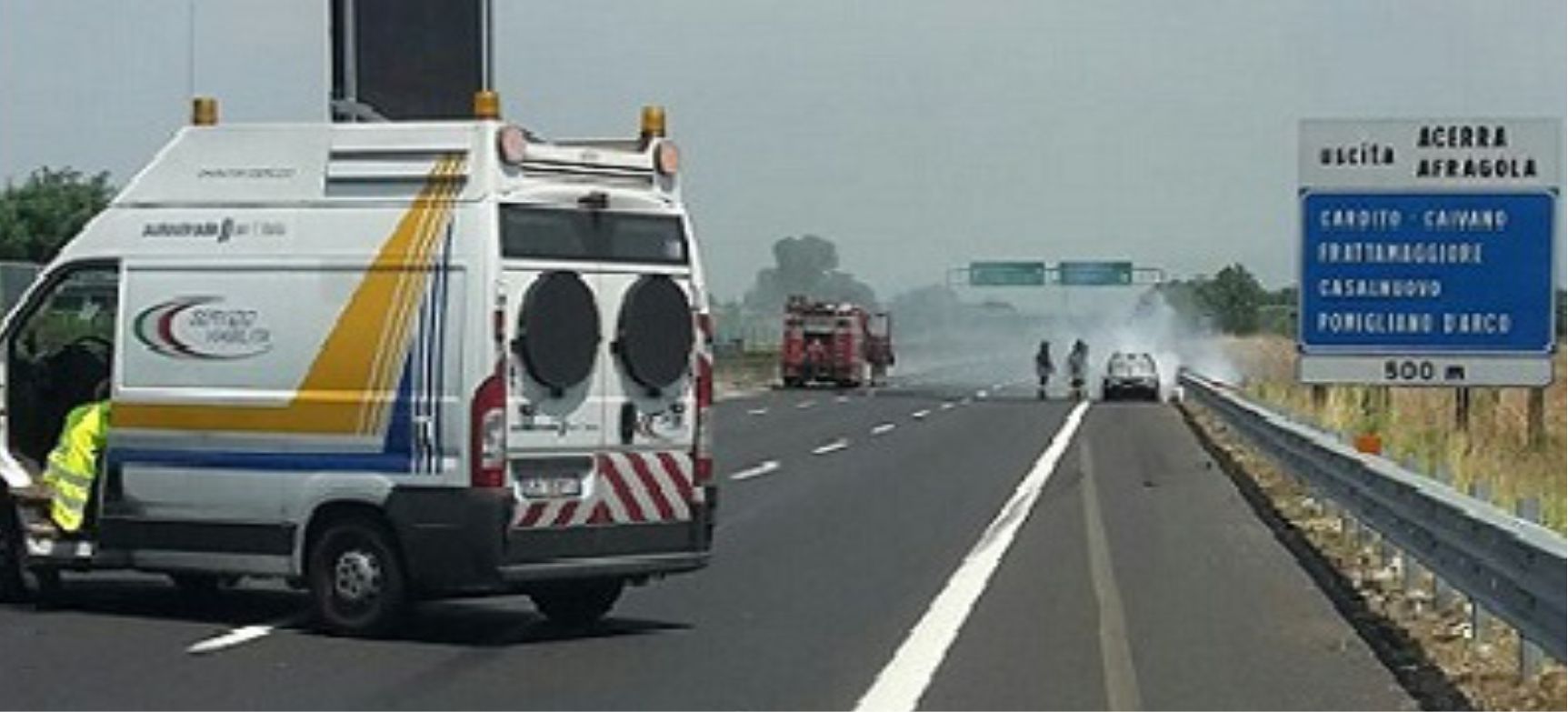 Asse Mediano, grave incidente: 4 auto coinvolte, una si è ribaltata