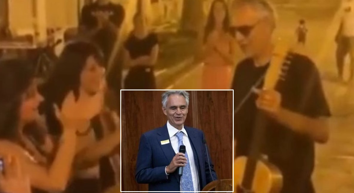 Andrea Bocelli, concerto improvvisato in strada: niente mascherina e nessun distanziamento 