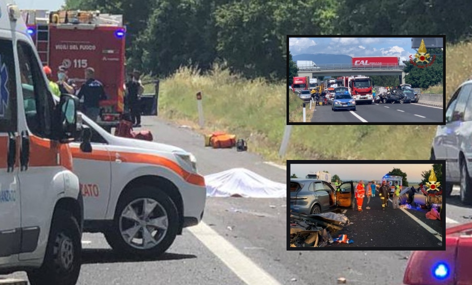 Incidente fa strage in autostrada, quattro morti: due sono bambini