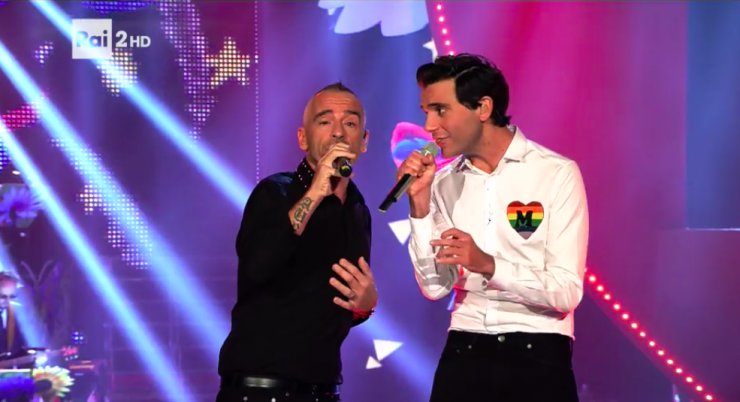 L'omaggio di Eros Ramazzotti a Pino Daniele in diretta tv a Casa Mika