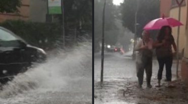 Nubifragio si abbatte sull'area Nord di Napoli, temporale ad Acerra