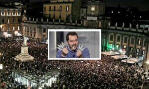 Salvini 'affondato' dalle Sardine napoletane, social impazziti per la città: "Siete grandi"