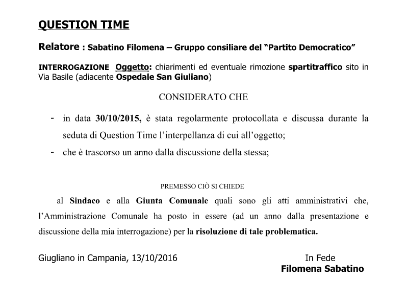 Question time