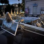 Lungomare di Napoli dopo il temporale