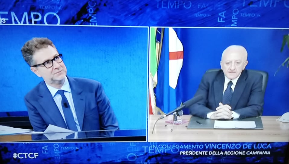 De Luca in tv da Fazio: "Sulla Campania parlate a capocchia, le proteste opera di pezzi di..."