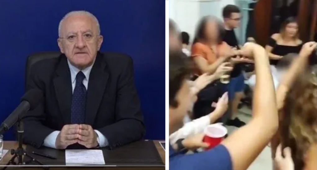 Covid a Napoli, la furia di De Luca: "Dopo questa festa 30 positivi!"