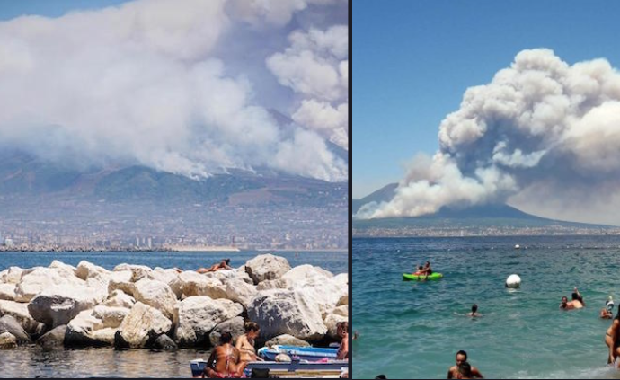 Dieci ettari di terra bruciata e sei famiglie evacuate a Torre del Greco
