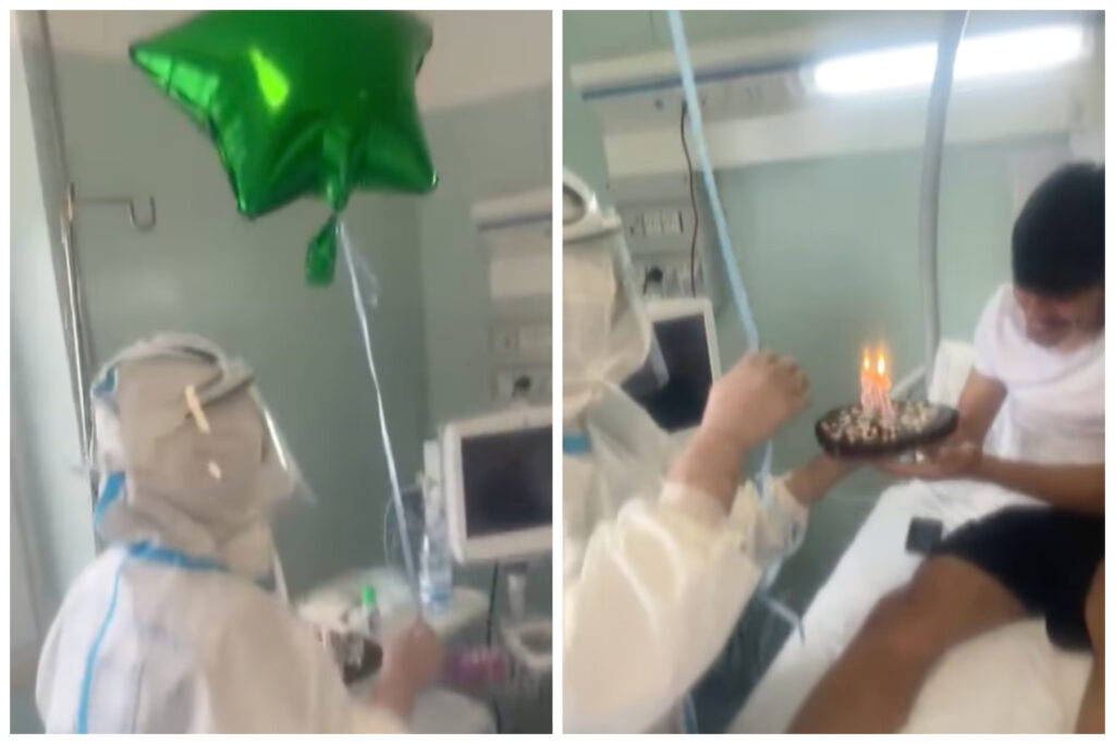 Compleanno al Covid Hospital, compie 18 anni e gli infermieri organizzano una festa in camera