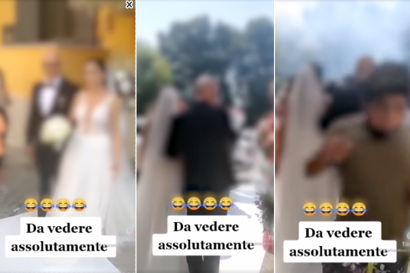 I fuochi d'artificio al matrimonio fanno fuggire gli invitati