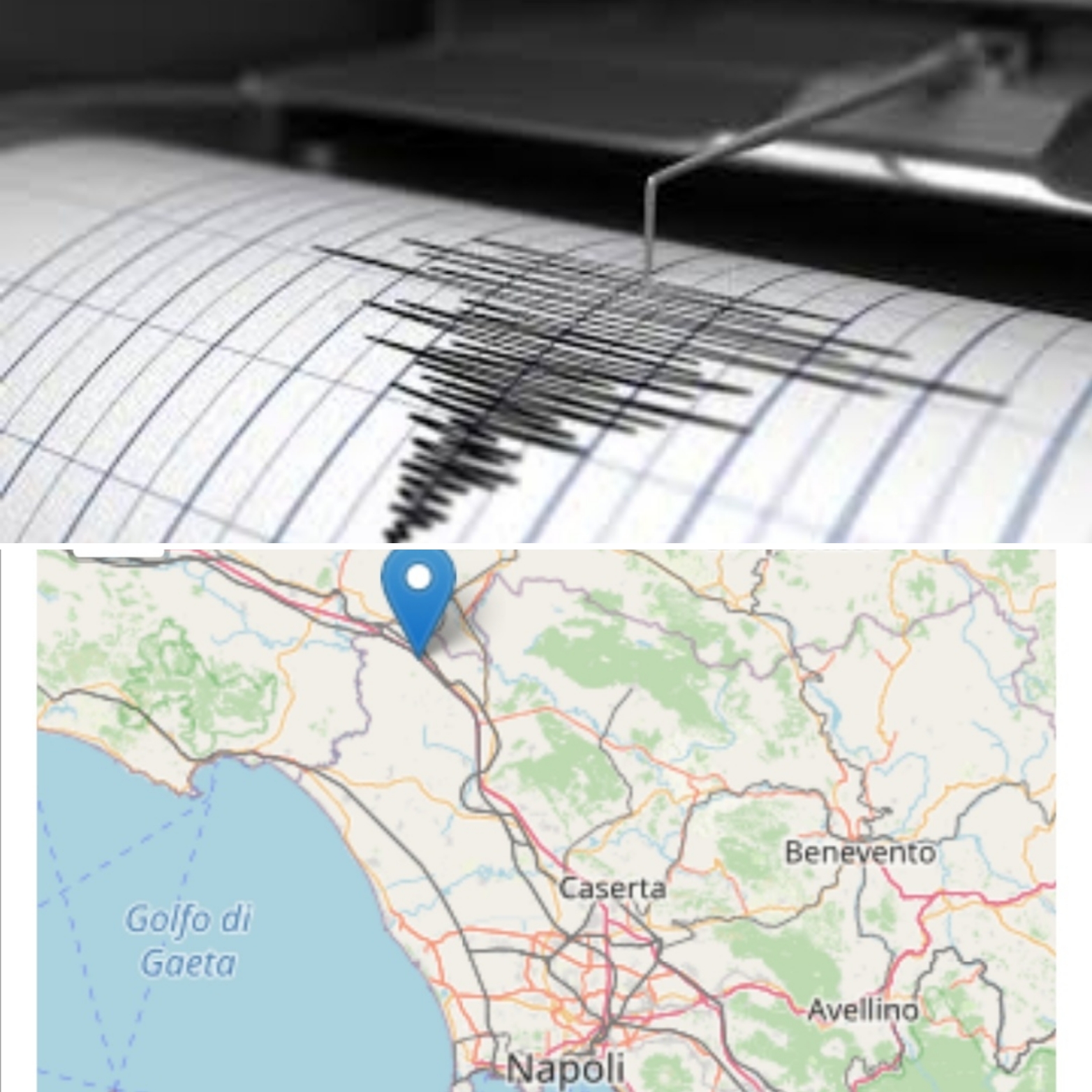 Scossa di terremoto in provincia di Caserta