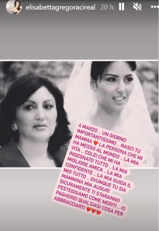 Il messaggio di Elisabetta Gregoraci per la madre