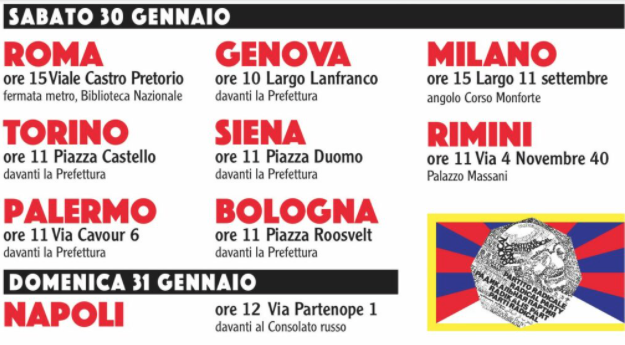 Sit-in del Partito Radicale al Consolato russo di Napoli