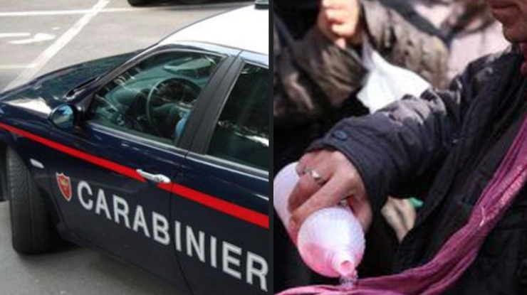 Litiga col papà e minaccia di darsi fuoco, arrivano i carabinieri: l'uomo getta benzina sul Comandante