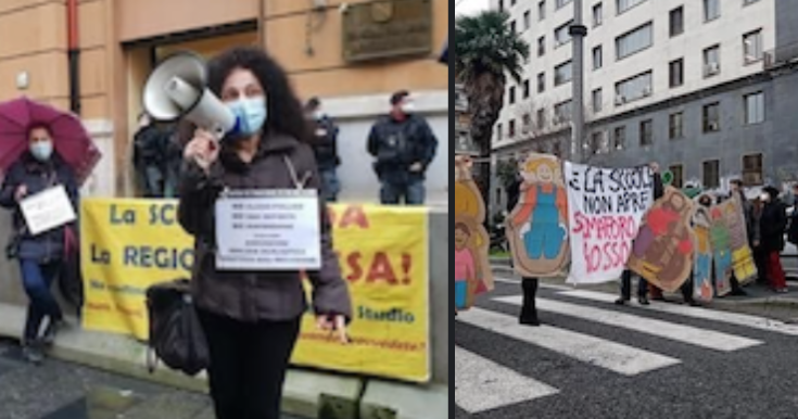 "No Dad, i nostri figli a scuola", genitori in catene e papà colpito: l'iniziativa oggi a Napoli