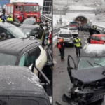 La strada è ghiacciata e l'incidente è grave, più di 20 le auto coinvolte: due morti e 10 feriti