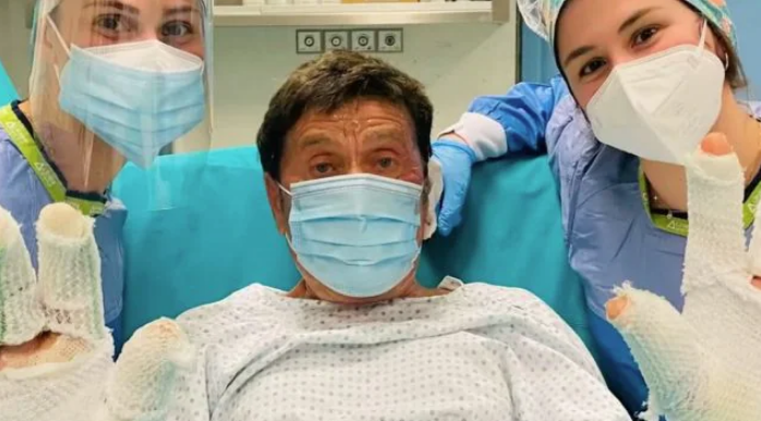 Gianni Morandi ha ustioni sul 15% del corpo
