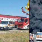 Schianto auto - tir porta gasolio, il camion prende fuoco e rischia di esplodere: "Un inferno"