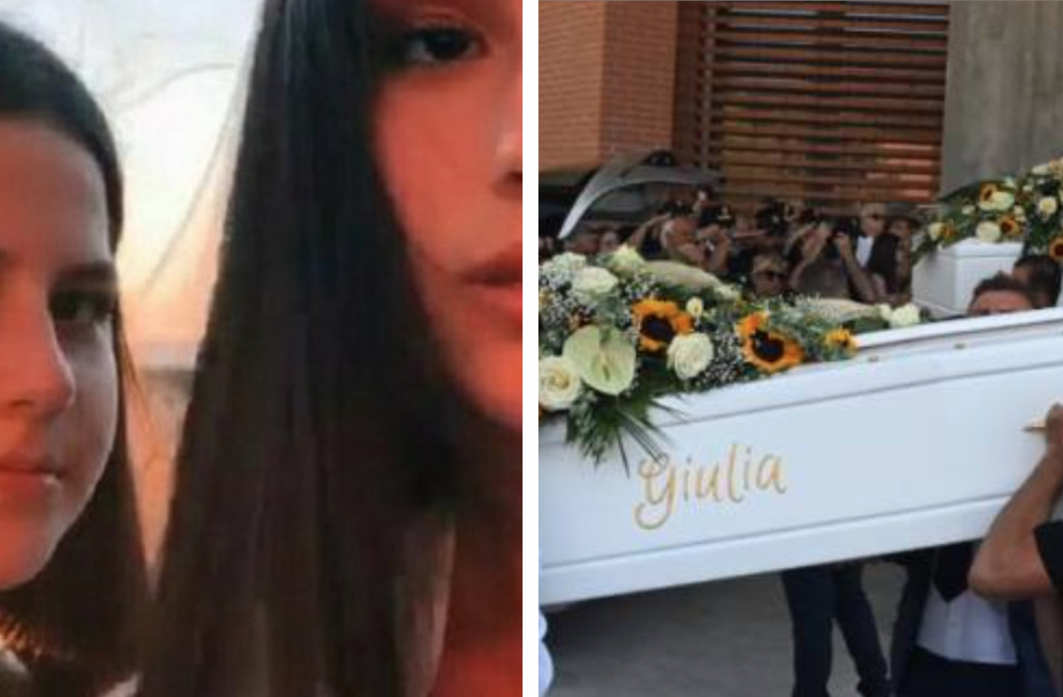 Un momento straziante, dolore ai funerali di Alessia e Giulia