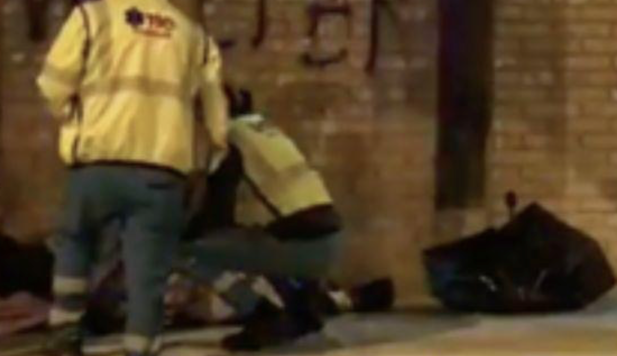 clochard dato in fiamme