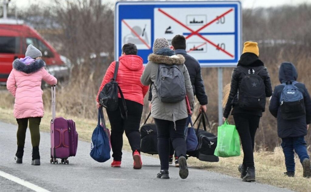 Profughi in fuga dalla guerra in Ucraina