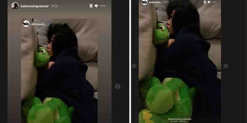 Belen Rodriguez "caccia" Antonino dal letto: "Io a terra"