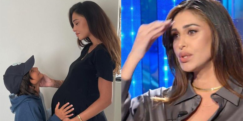 belen rodriguez sta per partorire