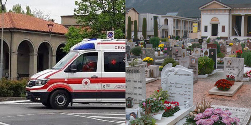 cade in botola durante funerale e muore