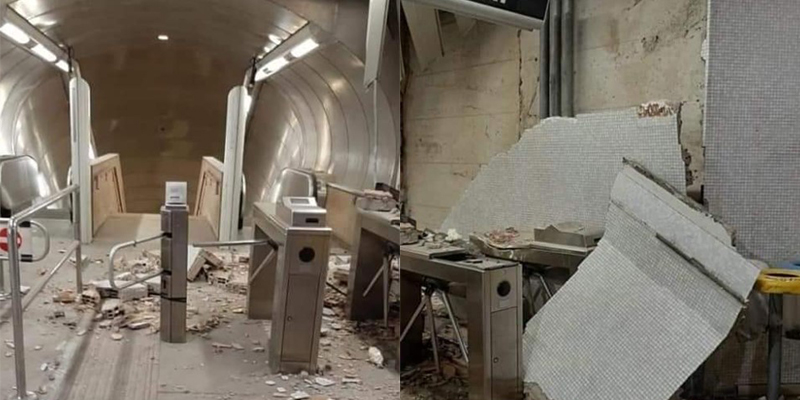 crollo stazione metro salvator rosa