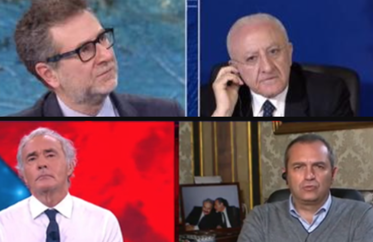 Lo spettacolo indegno di De Luca e De Magistris in tv