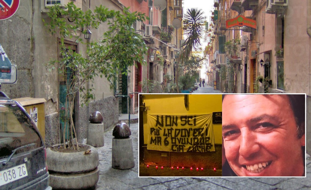 Dolore per la morte di Gianluca Gaglione, il ricordo a Chiaia: "Non sei più là, ma sei ovunque"