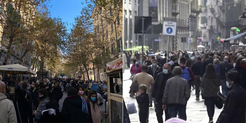 folla gente napoli