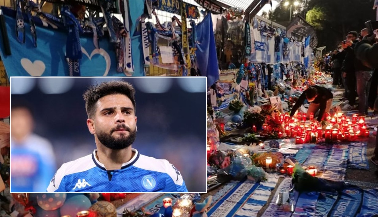 Il gesto di Lorenzo Insigne per Maradona prima della partita contro il Rjieka: capitano commosso 