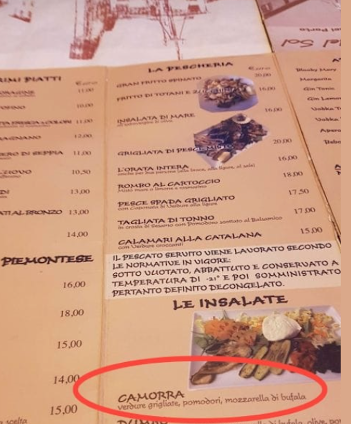 l'insalatacamorrasulmenudiunristorantedisavona