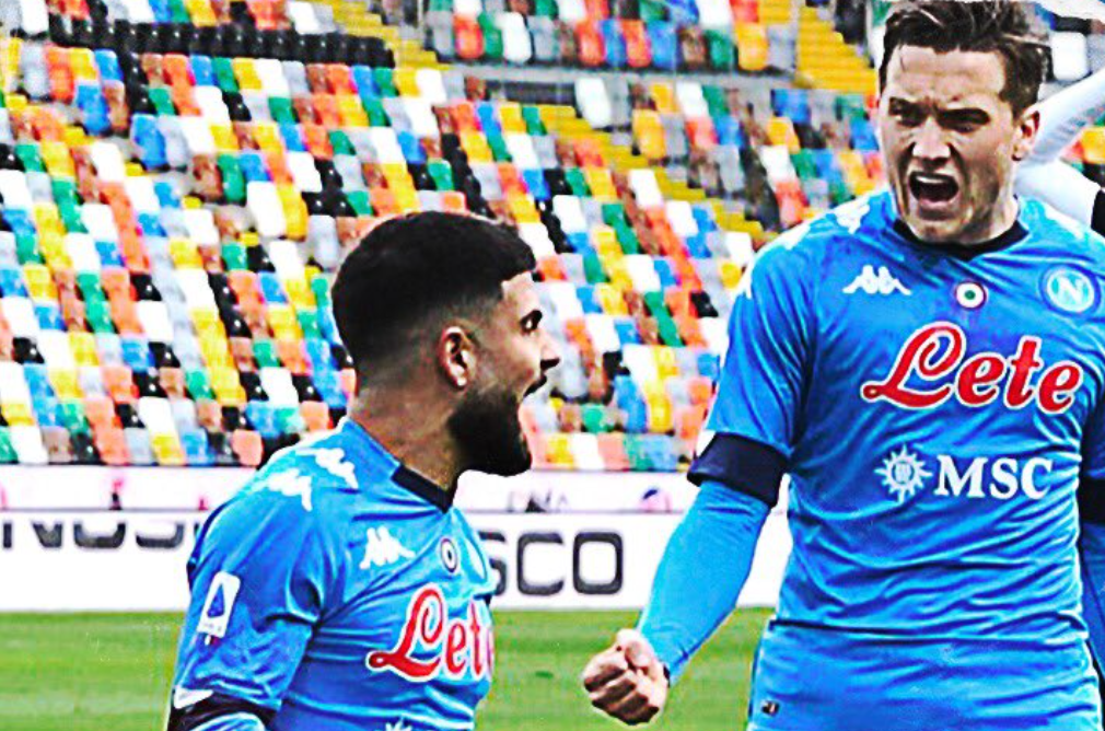 Vittoria sofferta per il Napoli a Udine, il vantaggio arriva al 90°