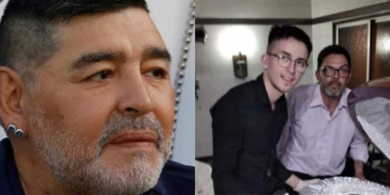 uomo selfie corpo maradona